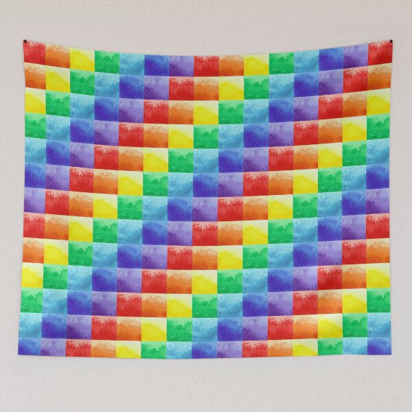 Item preview, Watercolour Rainbow Tiles (Large) designed and sold by Rebekah Melville.