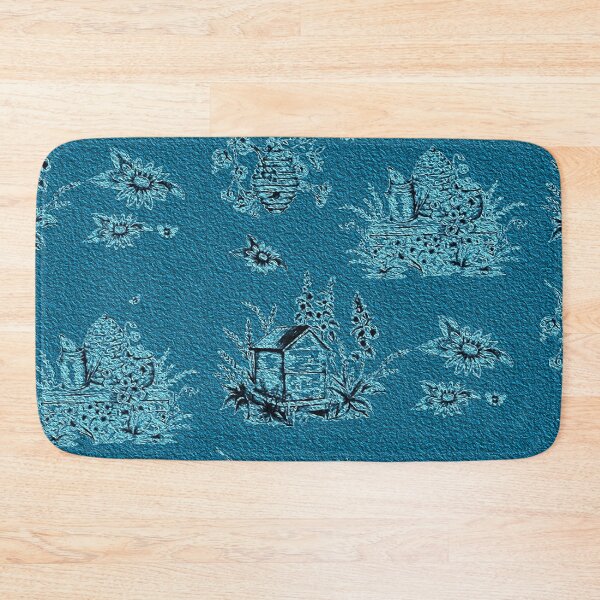 Item preview, Blue Vintage Beehves Toile De Jouy designed and sold by Margie-Lilley.