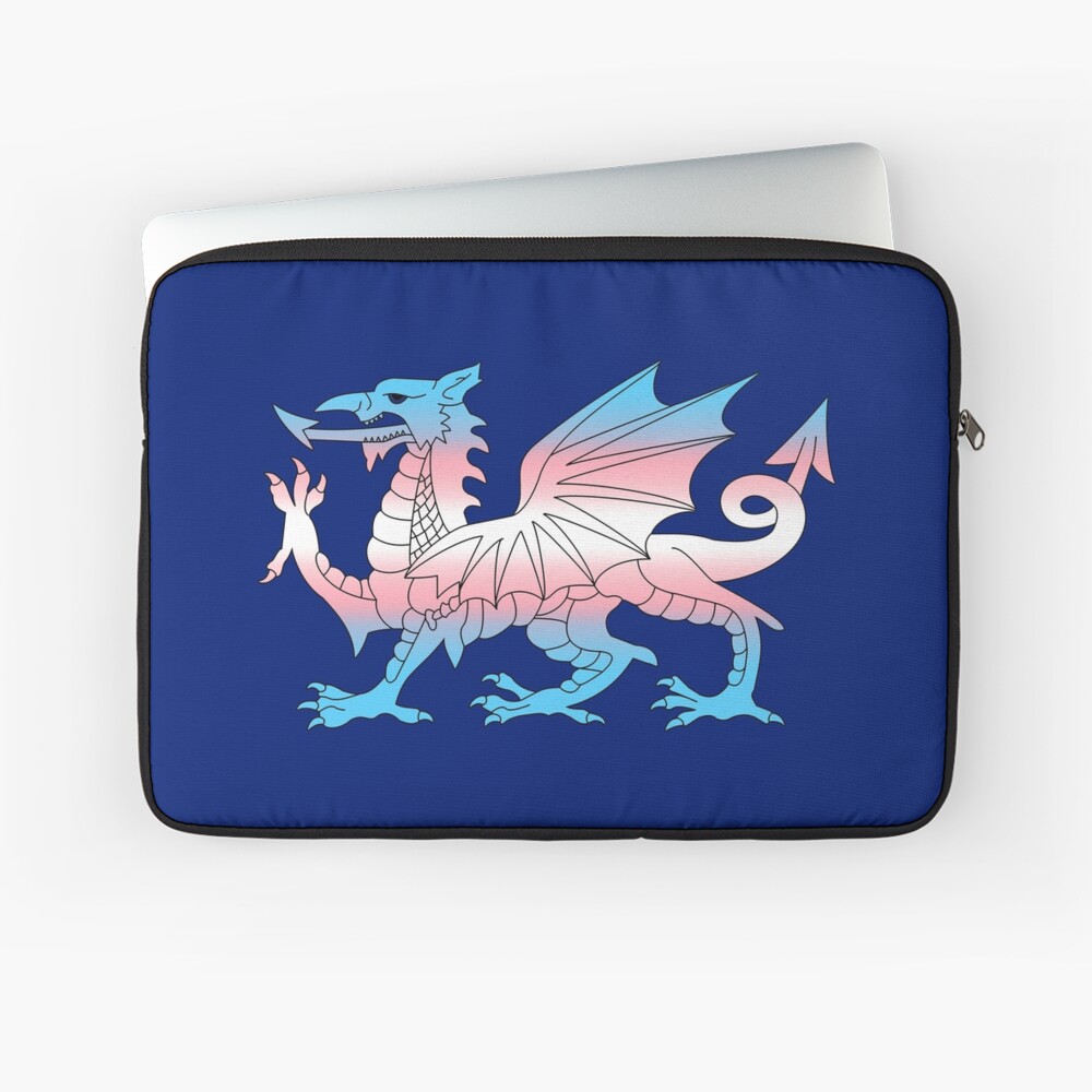 Wales Trans Flag Baner Trans Cymru Transgender Cymraeg Laptop 