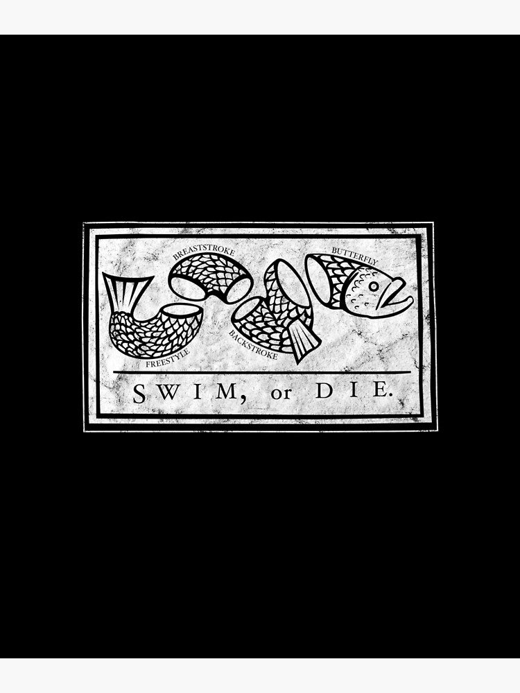 Swim or Die Workout Open Water Swimming Pool Opening Strokes Poster