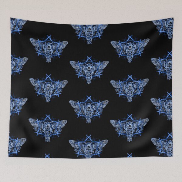Item preview, Death's-Head Hawkmoth Occult [Blue] designed and sold by picto.