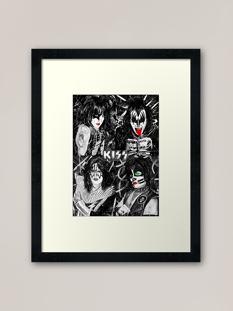 Alternate view of KISS® - Ink Original (Colour Splash with Logo) Framed Art Print
