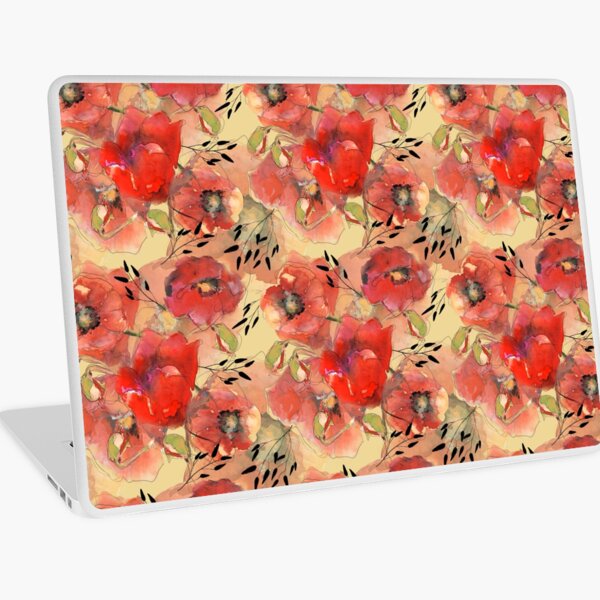 Roter Mohn Laptop Folie