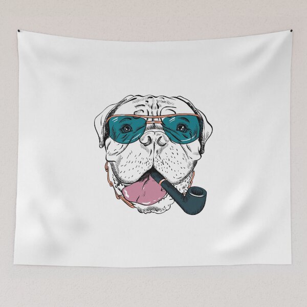 Item preview, Funny dog with glasses and a pipe designed and sold by Martin-bivert.