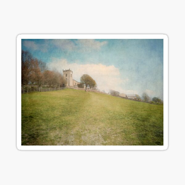 The Church on the Hill Sticker