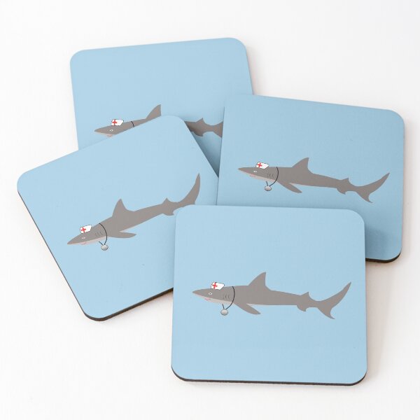Item preview, Nurse shark with stethoscope designed and sold by designInk.