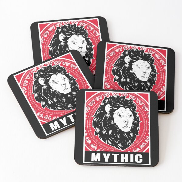 Item preview, red aesthetic patterns lion design designed and sold by MythicBrand.