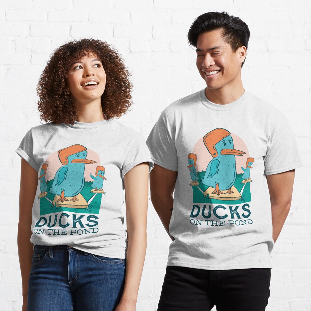 ducks on the pond baseball shirt