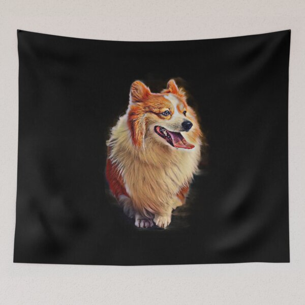 Item preview, Happy fluffy Welsh Corgi catwalk digital art  designed and sold by conceptDVS.