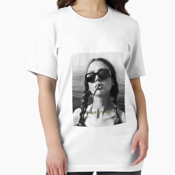 Item preview, Smoke it up T'll I Can't Talk - Black And White Pretty Girl Smoking Cigarette designed and sold by shop4fun.