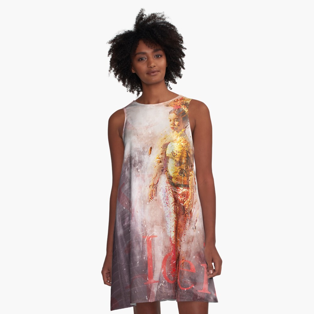 Balinese Woman Vintage Art Grunge Style A-Line Dress