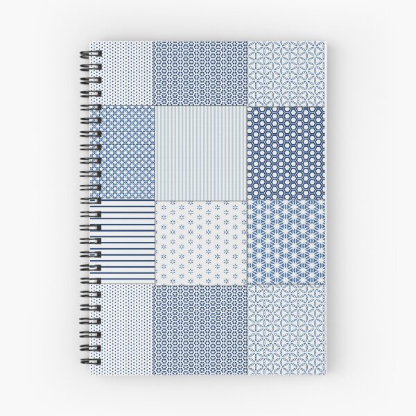 Item preview, Blue and White Faux Patchwork Pattern designed and sold by Clare Walker.