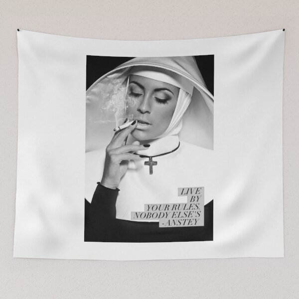 Item preview, Live By Your Rules, Nobody Else's - Nun Smoking Cigarette designed and sold by shop4fun.