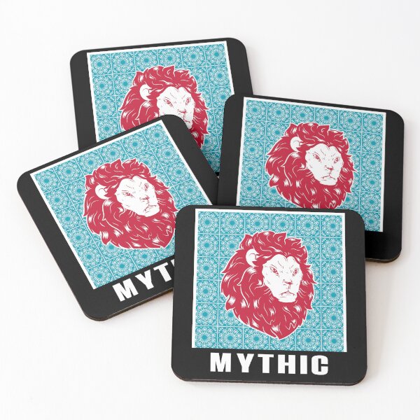 Item preview, Blue Maroon aesthetic patterns lion design  designed and sold by MythicBrand.