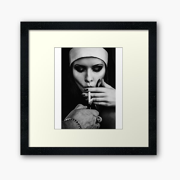Item preview, Black And White Nun Smoking Cigarette designed and sold by shop4fun.