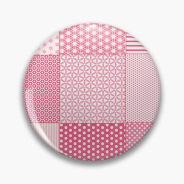 Item preview, Red and White Faux Patchwork Pattern designed and sold by Clare Walker.