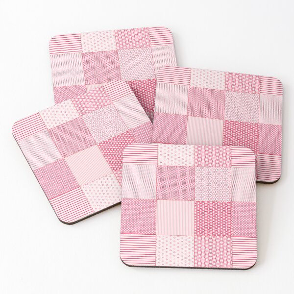 Item preview, Red and White Faux Patchwork Pattern designed and sold by Clare Walker.