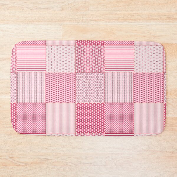 Item preview, Red and White Faux Patchwork Pattern designed and sold by Clare Walker.