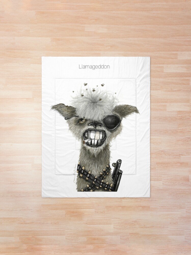 Alternate view of Llamageddon Comforter
