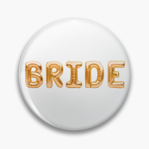 Item preview, Golden word BRIDE made of inflatable balloons. Gold foil balloon letters, concept of love and romance, wedding day decoration. designed and sold by Magryt.