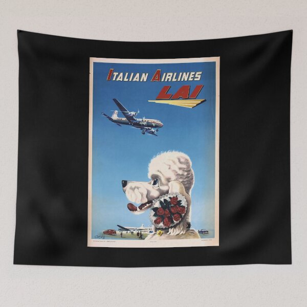 Item preview, LAI Italian Airlines vintage travel poster designed and sold by stickart-marek.
