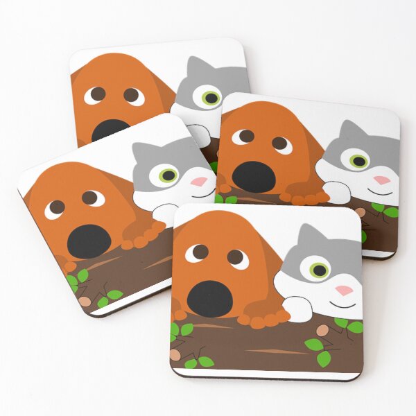 Item preview, funny and fun dog and cat mug designed and sold by lylasmia.