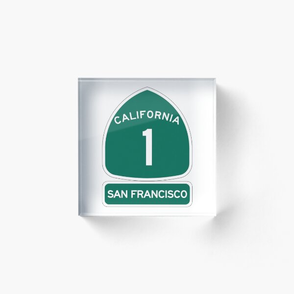 PCH - CA Highway 1 - San Francisco Acrylic Block