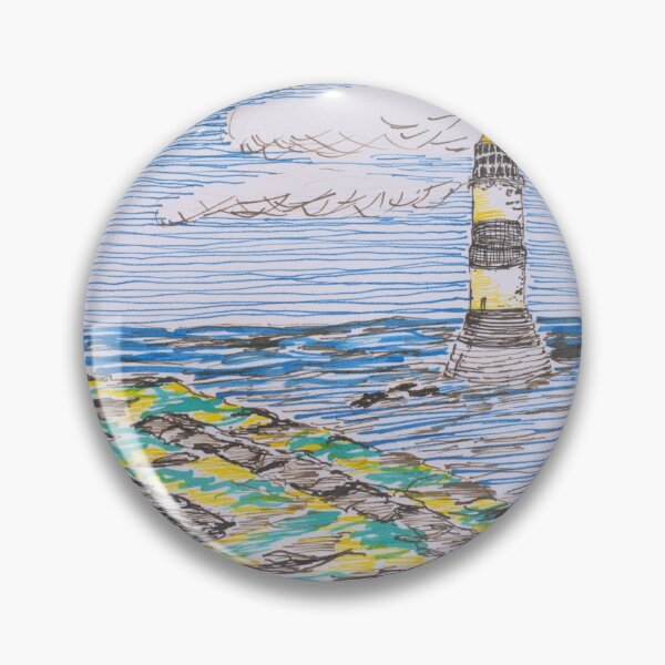 Item preview, Penmon Lighthouse Ink Sketch designed and sold by MickArt1.