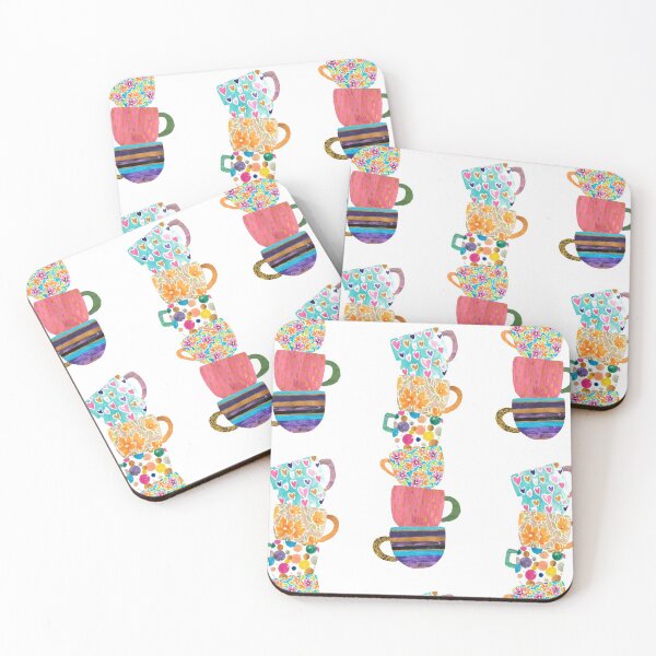 Item preview, Whimsical Patterned Teacup Print designed and sold by Kova  Rose.