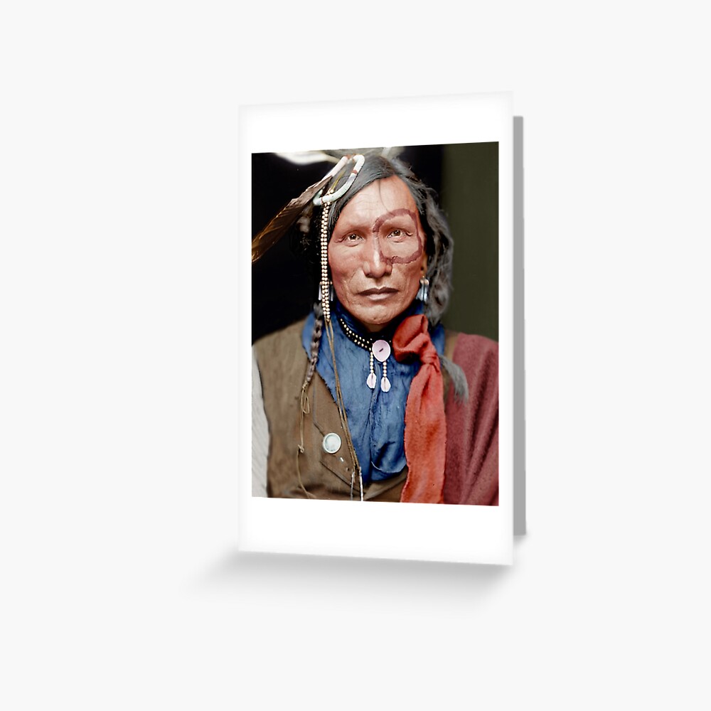 "Iron White ManLakota Sioux" Greeting Card by agryshraf Redbubble