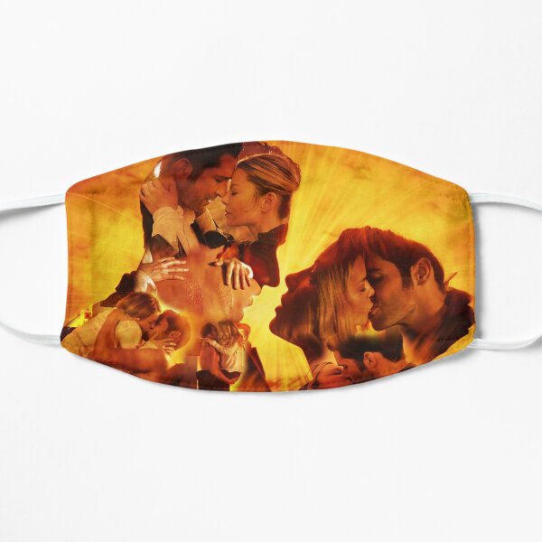 Lucifer and Chloe Collage Flat Mask