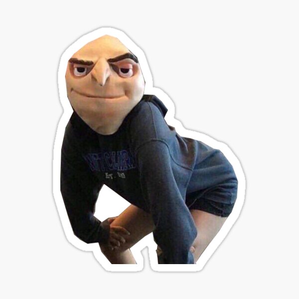 Gru meme Sticker for Sale by Eddlela