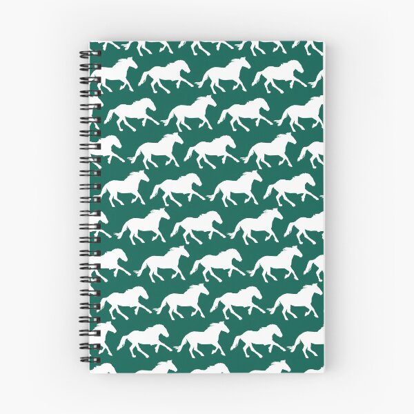 Item preview, Mustang horses green and white designed and sold by AxeLeon Patterns.