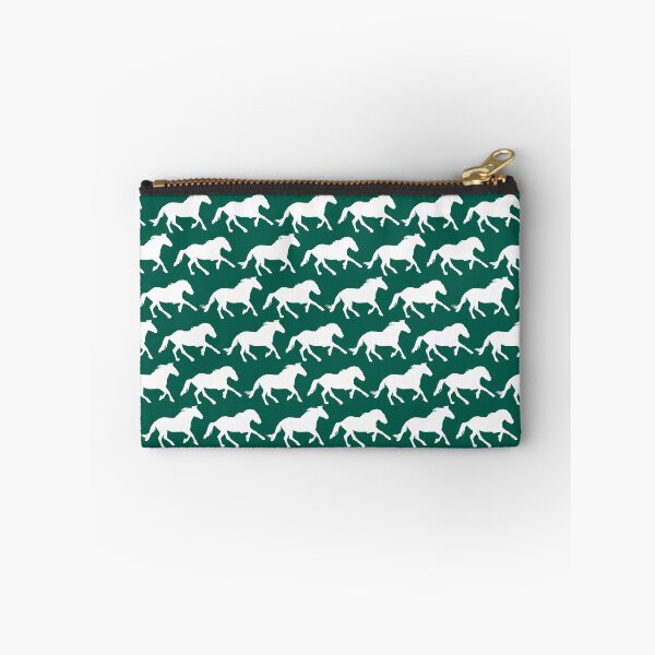 Item preview, Mustang horses green and white designed and sold by AxeLeon Patterns.