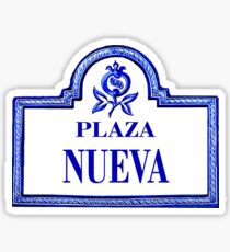 Plaza Nueva, Granada Street Sign, Spain Sticker