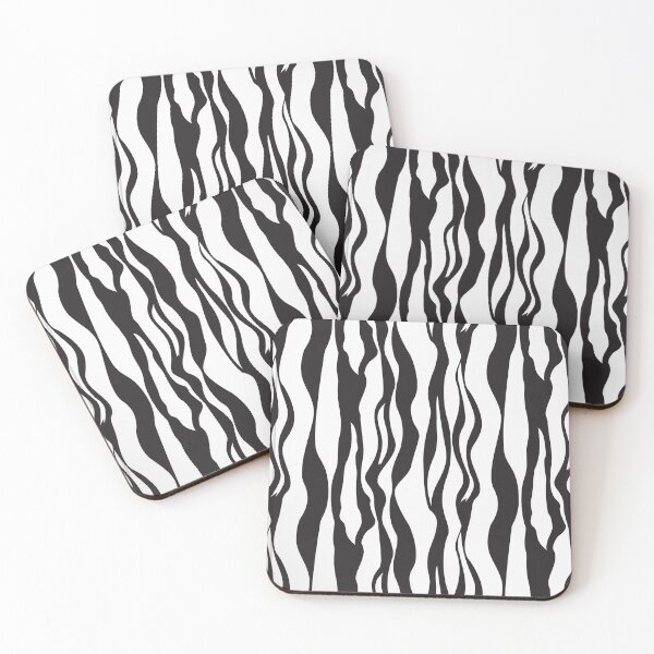 Item preview, Black and white wavy stripes pattern designed and sold by GoDesign1.