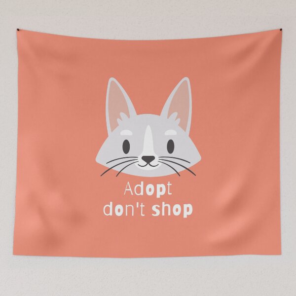 Item preview, Adopt Don't Shop - Cat designed and sold by mydoodlesateme.