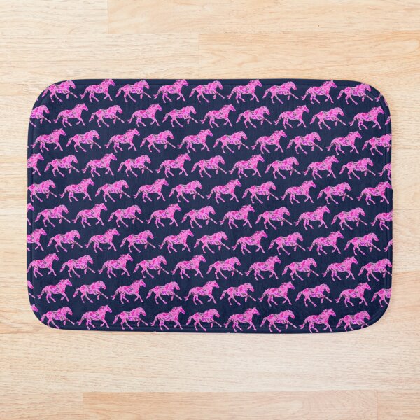 Item preview, Mustang horses pink camo and dark blue designed and sold by AxeLeon Patterns.