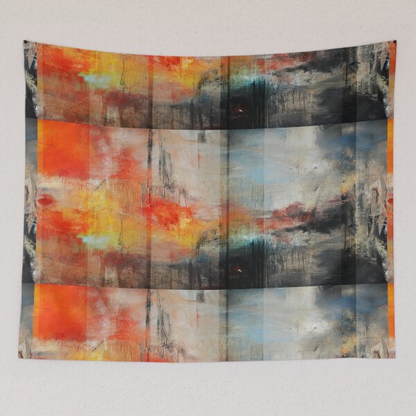 Item preview, Large Abstract Art, Blue Orange Abstract Print  designed and sold by AndradaArt.