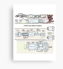 Serenity Firefly floorplan schematics Canvas Print
