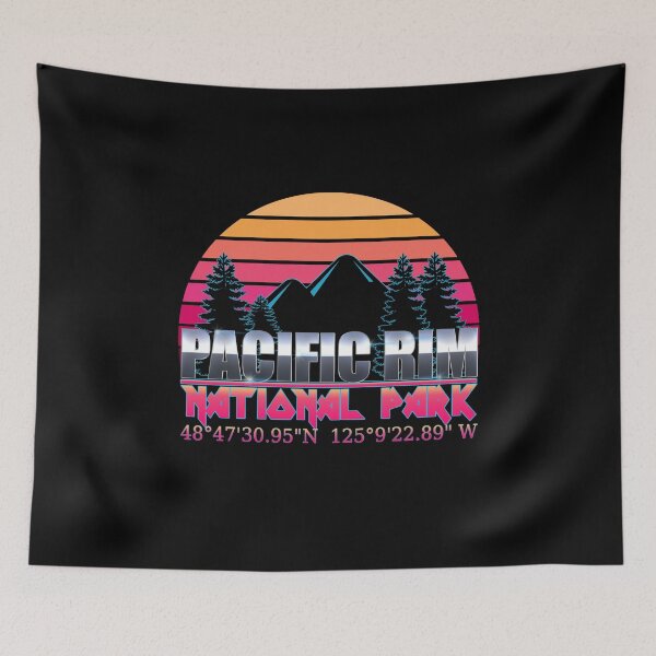 Item preview, Pacific Rim National Park with GPS Location Classic 80's Design  designed and sold by Bullish-Bear.