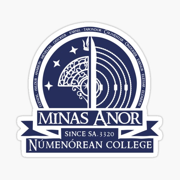 Minas Anor Numenorean College (blue) Sticker