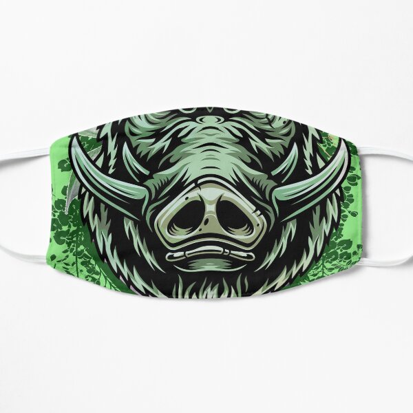 Wild Green floral Boar amazing idea as a gift for animals lover Mask