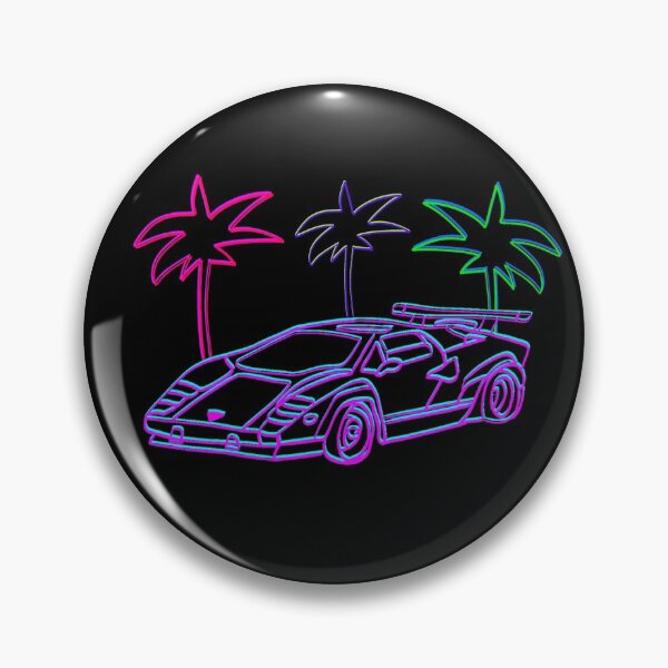 Item preview, NEON CAR AND PALM TREES PRINT designed and sold by maryumfahim.