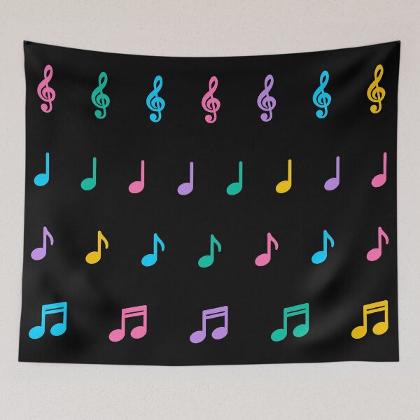 Item preview, Colorful music notes  designed and sold by OkihanaShop.