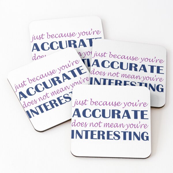 Item preview, Blue and Purple Accurate John Mulaney Quote designed and sold by CMORRISON12345.