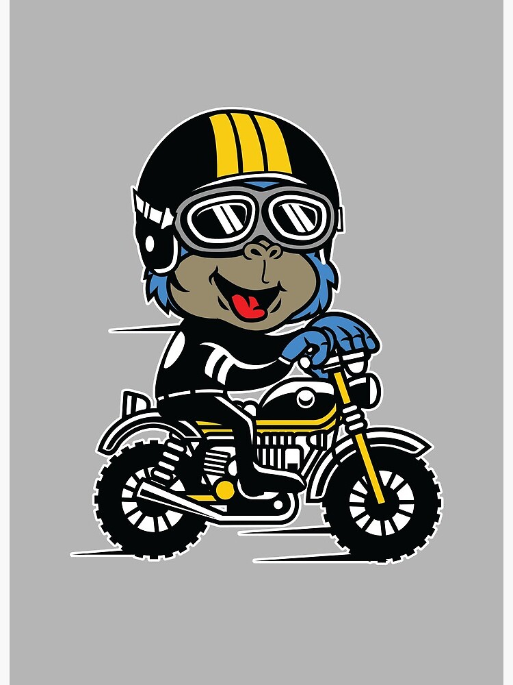 Lámina «Mono Azul Motocross» de Nickelparis |