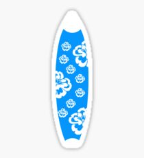Surfboard White Flowers Sticker