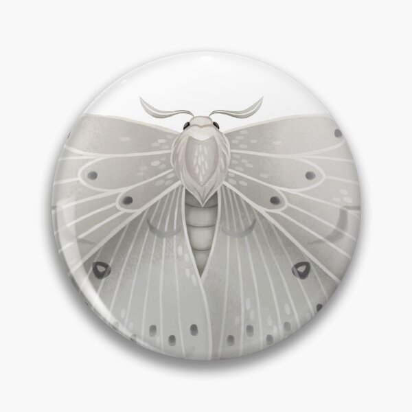 White Moth Pin