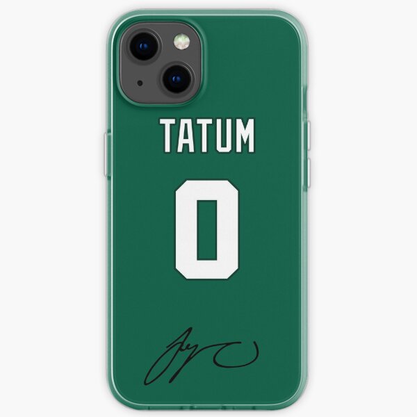 Jayson Tatum with 0 Number Green iPhone Soft Case